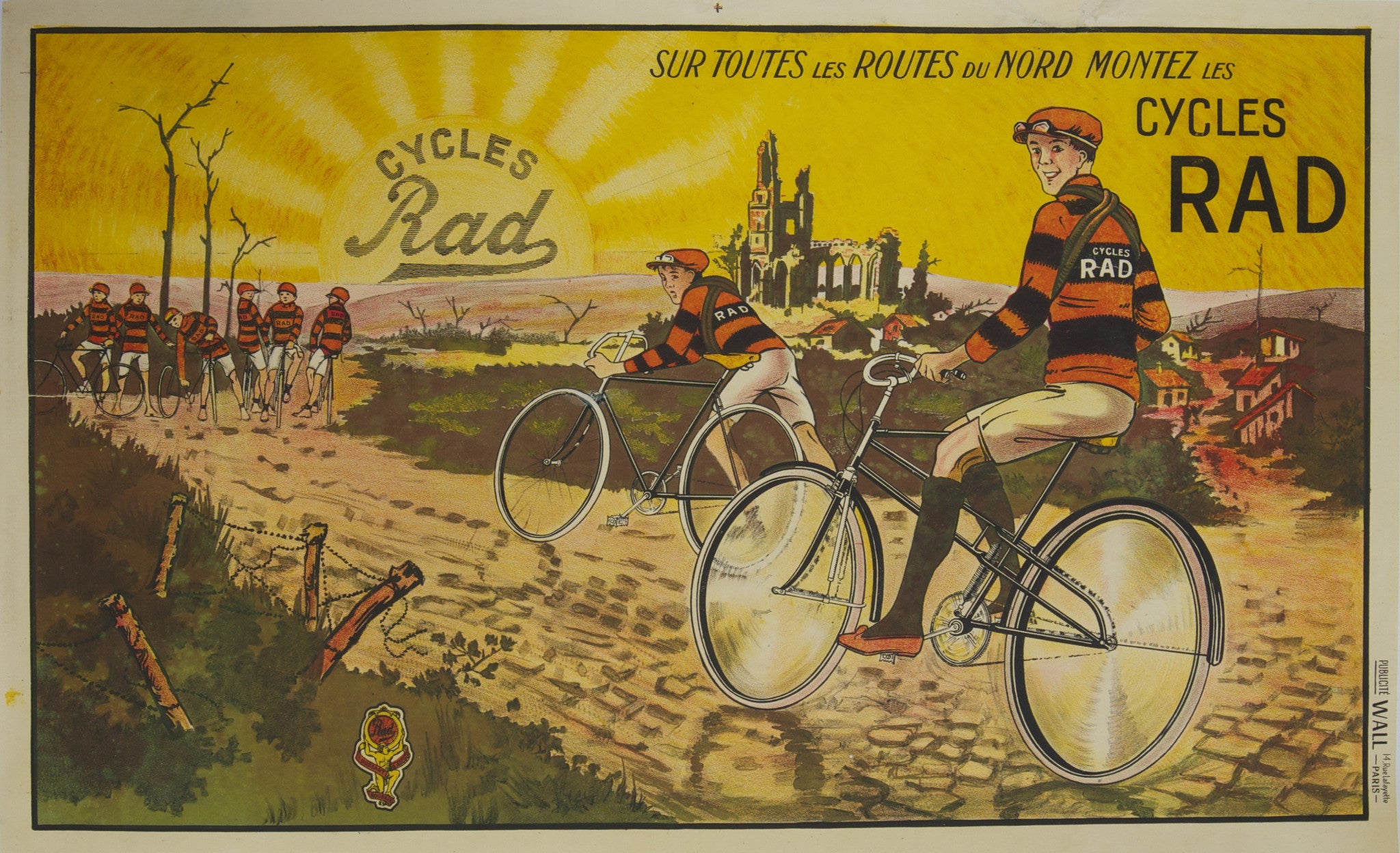 rennrad vintage poster Cycles RAD 1910 Original Poster – Rue Marcellin