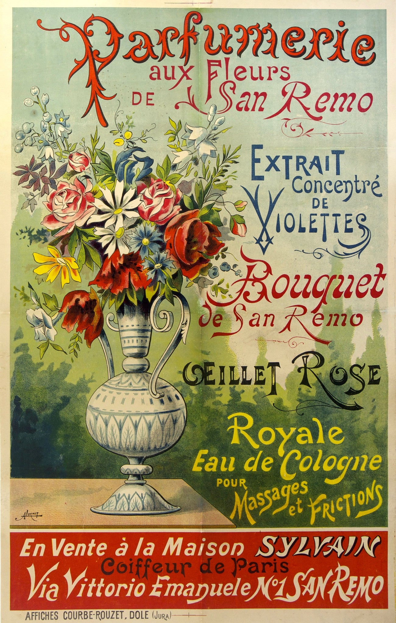 Poster In Metallo Vintage | Parfumerie Tochtermann 1910 | Pubblicità Francese Retro | 30 X 20 Cm | 4 Fori | Decorazione Da Bar, Parete, Camera